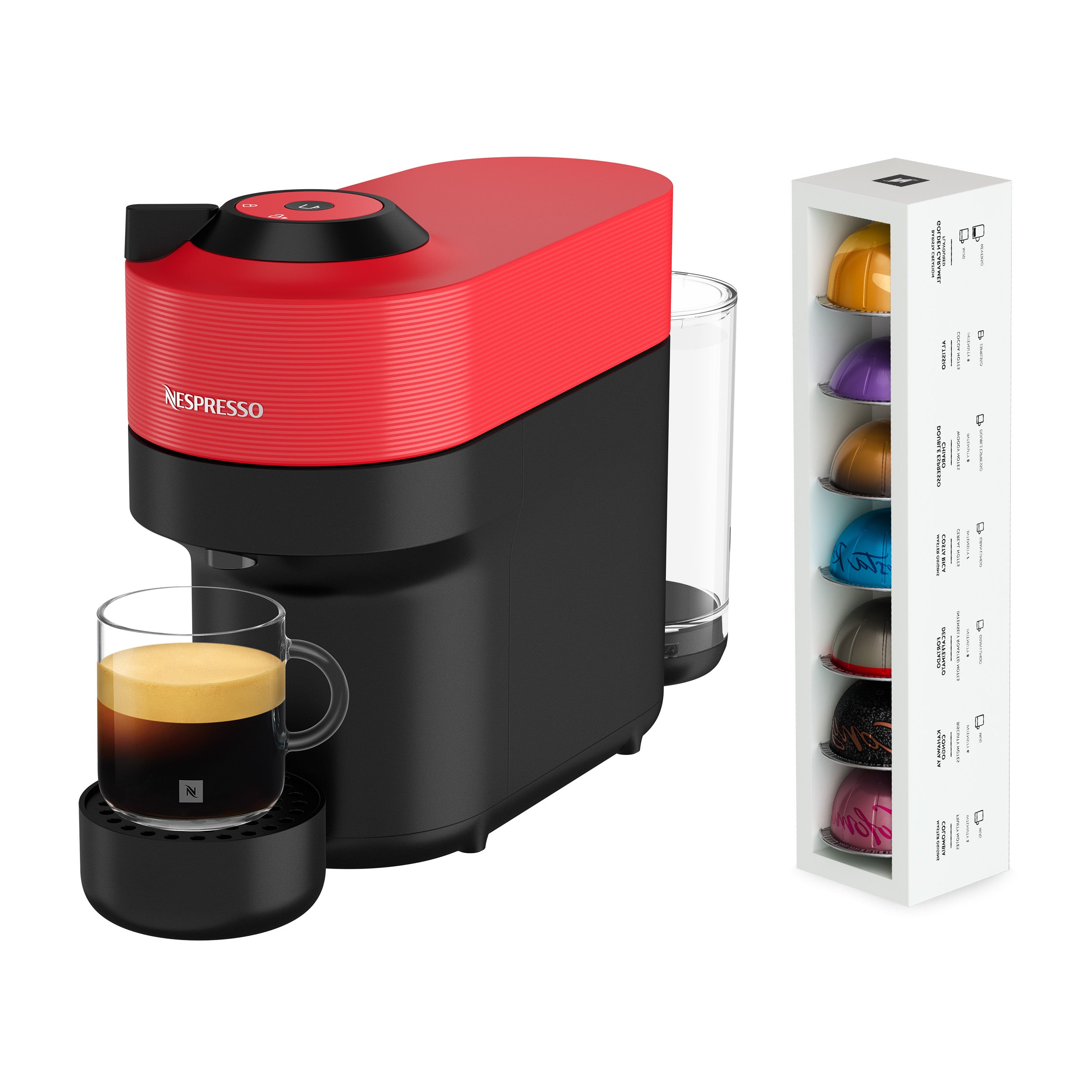 NESPRESSO COFFEE MAKER FOR CAPSULES VERTUO POP CAPSULE + 19 COFFEES