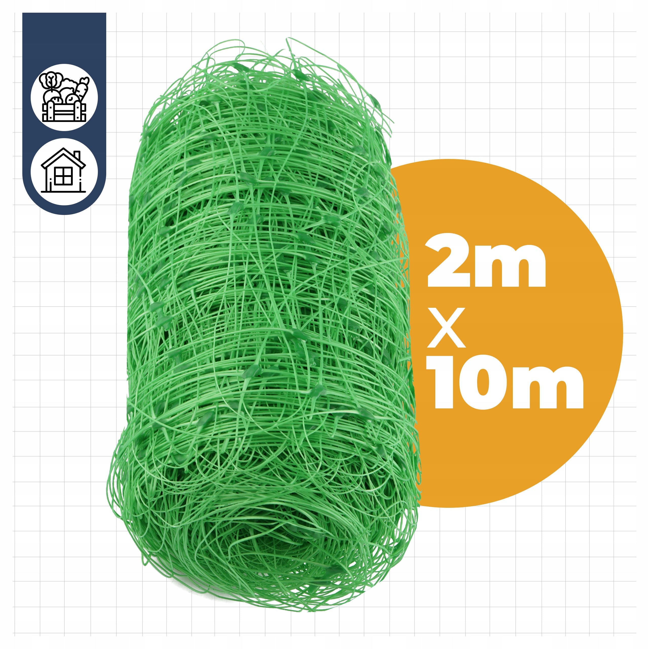 NET SUPPORT VEGETABLES CLIMBING PLANTS 2X10M 15X17CM 8G/M2 FOR SUPPORT Packaging status original