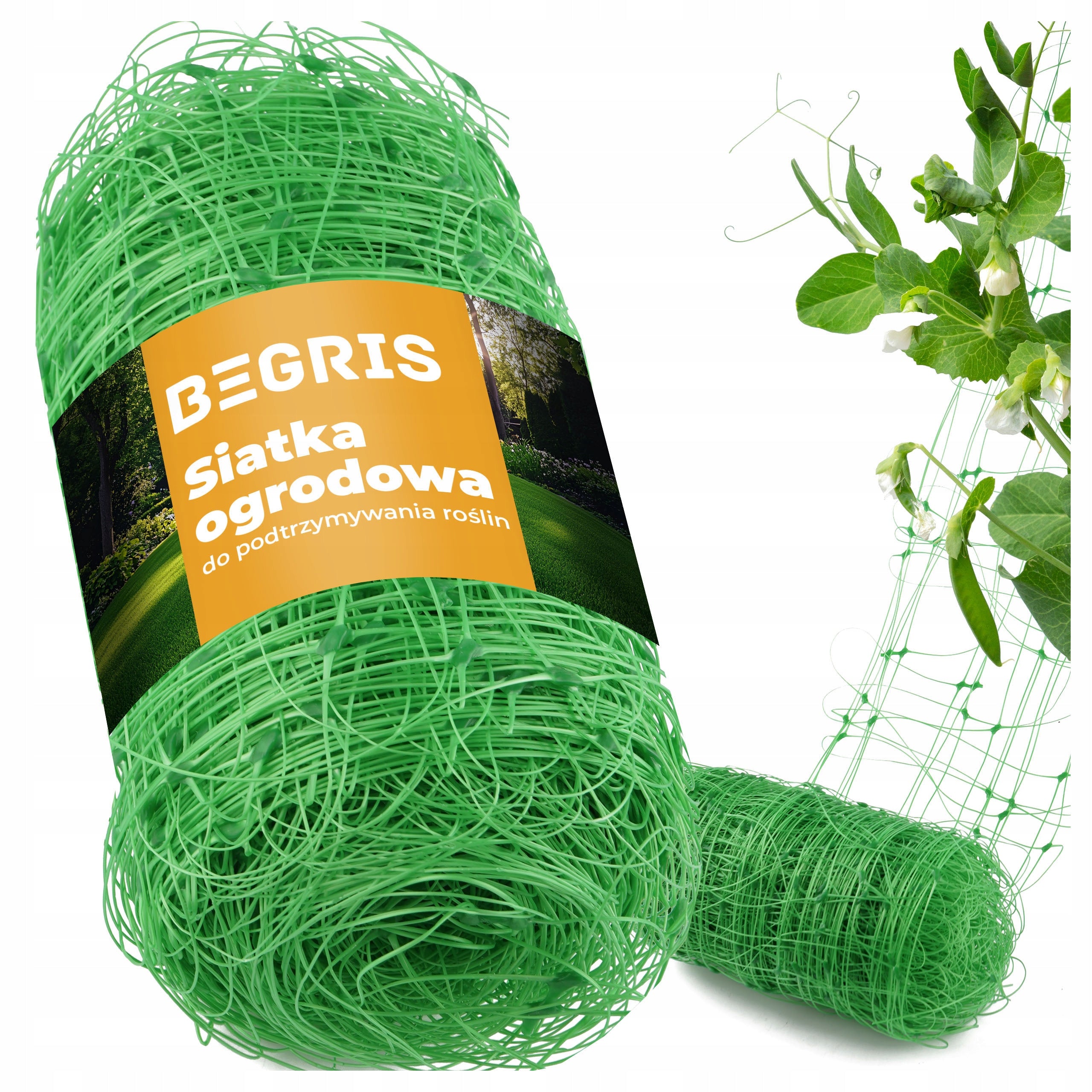 NET SUPPORT VEGETABLES CLIMBING PLANTS 2X10M 15X17CM 8G/M2 FOR SUPPORT