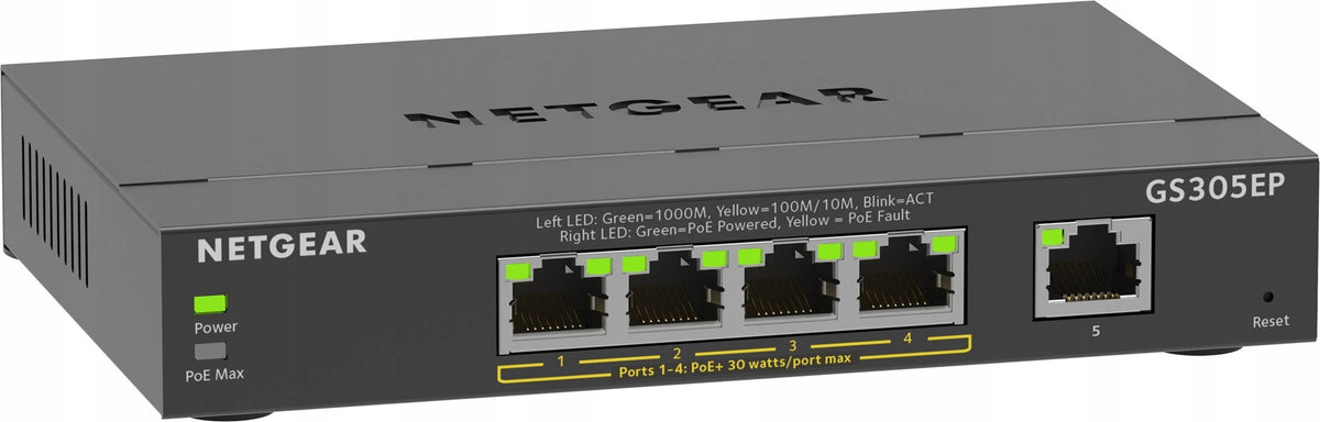 NETGEAR 5-port GE Plus switch with POE+