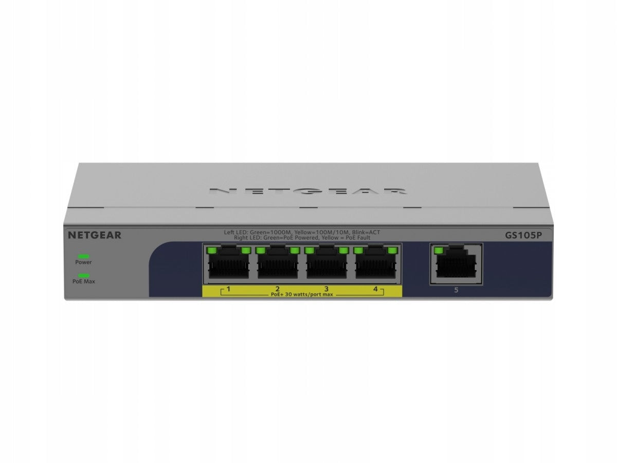 NETGEAR Unmanaged Switch 5 Ports Gigabit Ethernet W/POE+ Manufacturer Netgear