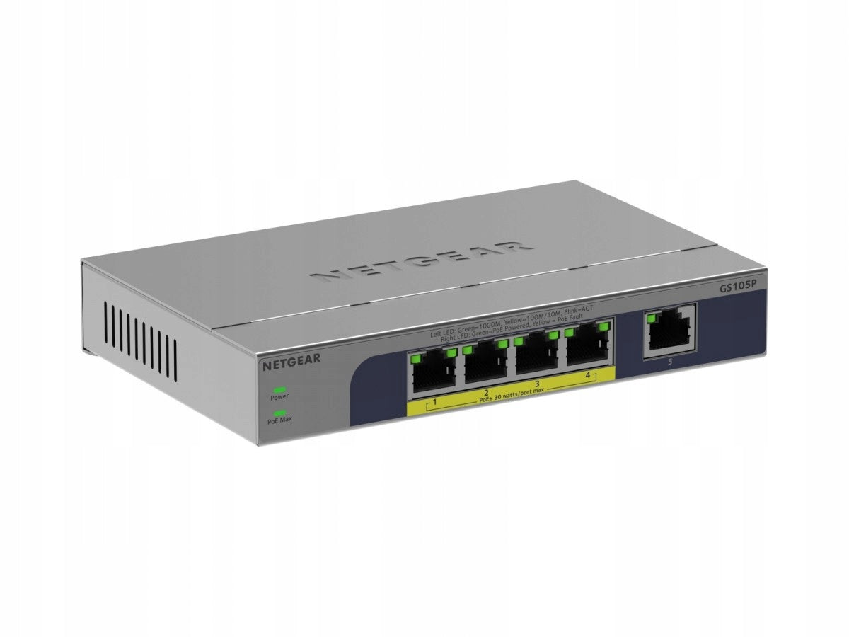 NETGEAR Unmanaged Switch 5 Ports Gigabit Ethernet W/POE+