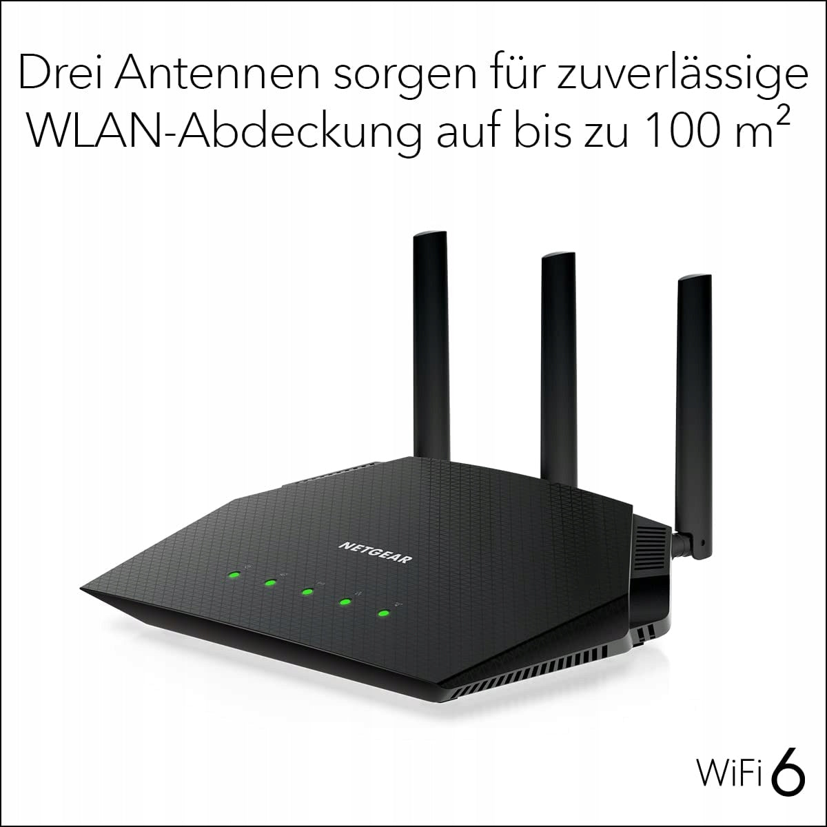 NETGEAR WiFi Router 6 AX1800, 4 Streams, Range up to 100m², Compatible