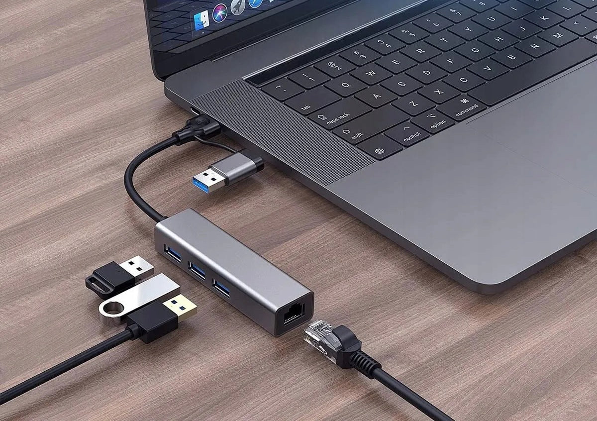 NETWORK ADAPTER HUB USB 3.0 ADAPTER RJ45 GIGABIT LAN ETHERNET Packaging status original