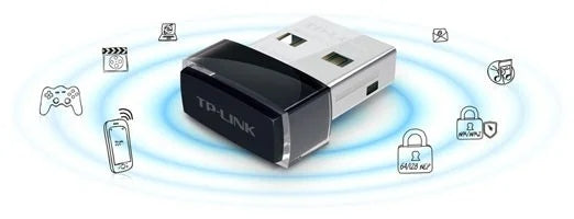 NETWORK ADAPTER TP-LINK TL-WN725N WiFi USB MINI 150 Antenna built-in
