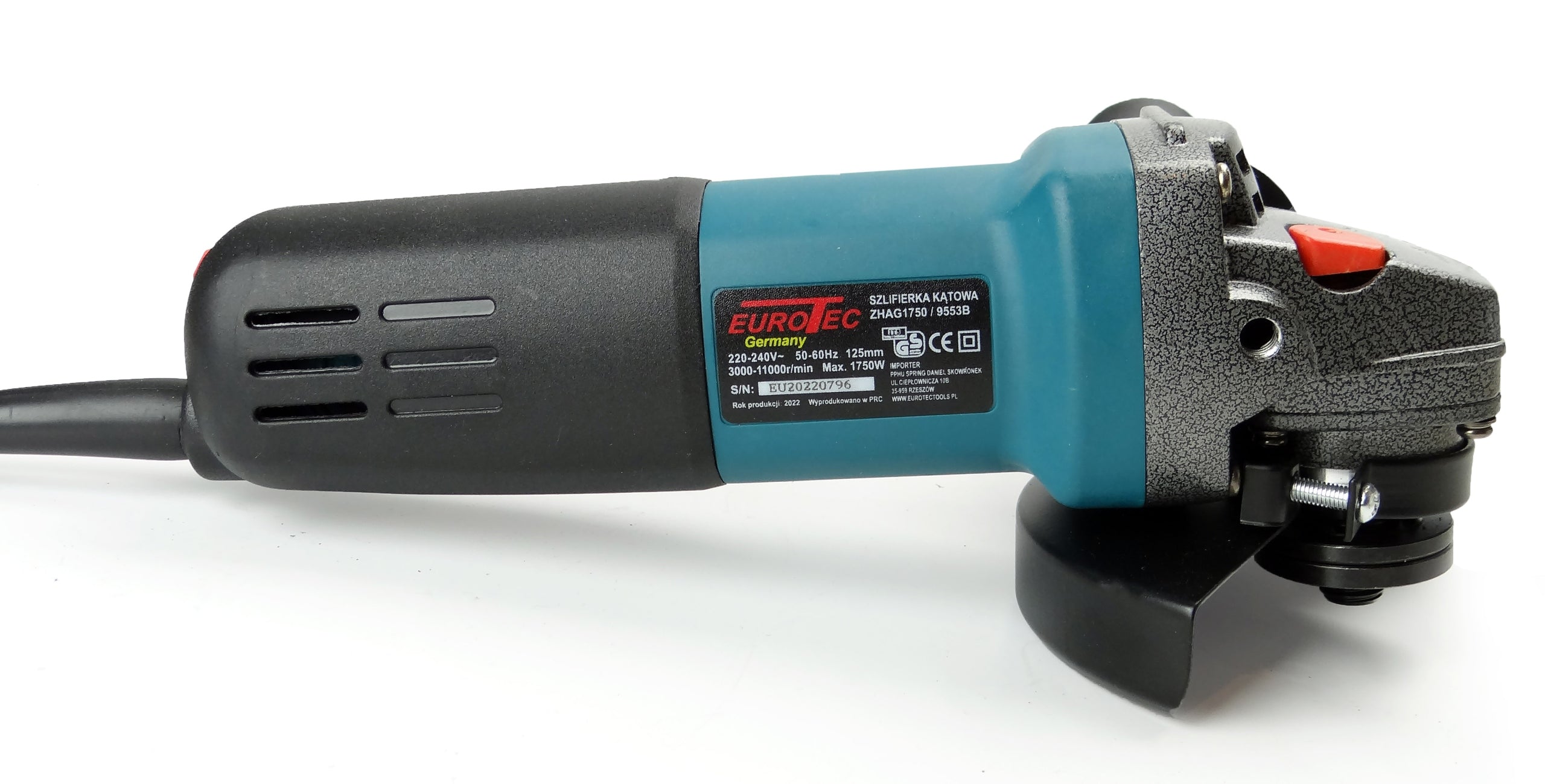 NETWORK ANGLE GRINDER 1750 WITH ADJUSTABLE ROTATION AND SET OF DISCS Batteries included no