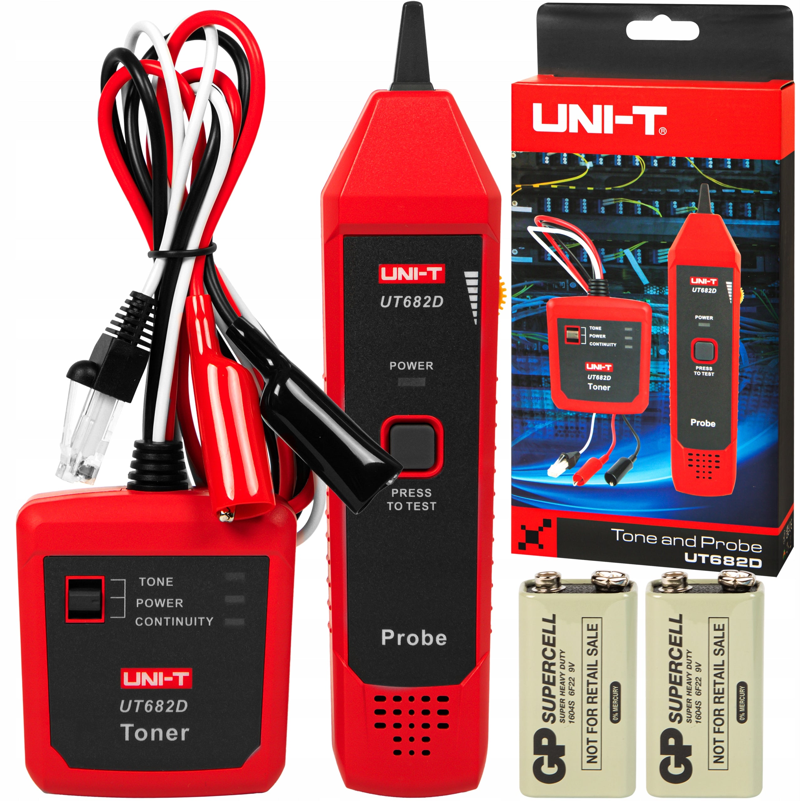 NETWORK CABLING TESTER FINDER CABLE PAIR LOCATOR UNI-T UT682D