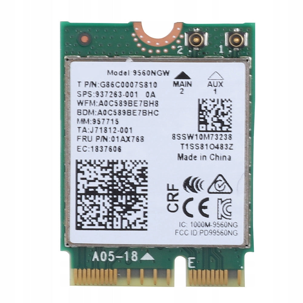 NETWORK CARD FOR 9560AC WIFI INTERFACE DUAL BAND 2,4/5GHZ BLUETOOTH