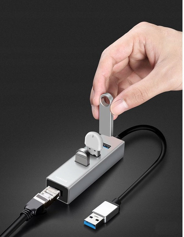 NETWORK CARD HUB USB 3.0 GIGABIT LAN 1GB/s RJ45 SPLITTER Packaging status original