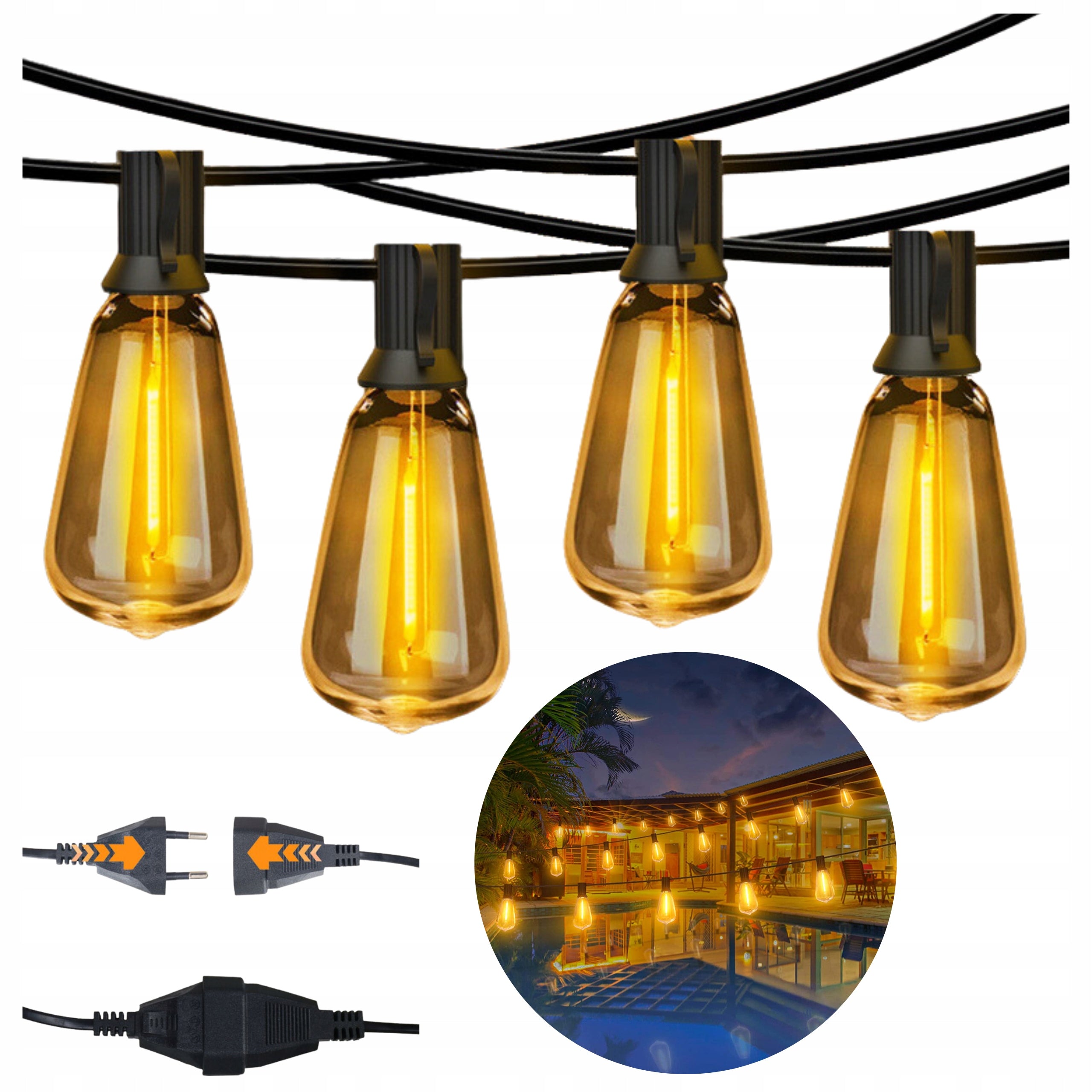 NETWORK GARDEN GARLAND 25 LED 15m OUTDOOR NETWORK LIGHTS FOR GARDEN