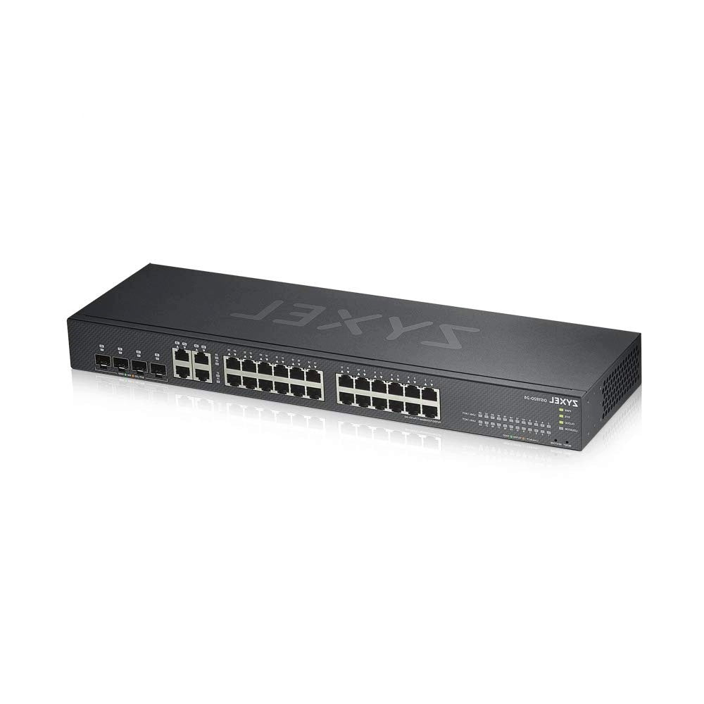 NETWORK SWITCH 24 PORTS GIGABIT 4X KOMBO RJ45 SFP FANLESS VLAN