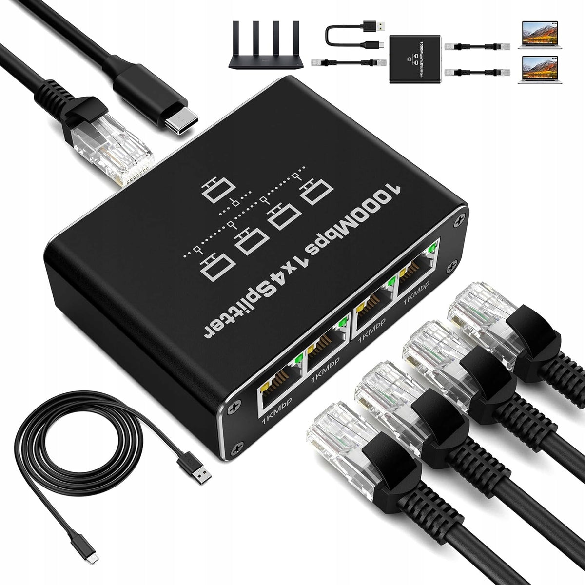 NETWORK SWITCH 4 PORTS GIGABIT ETHERNET 1000 MBPS Manufacturer no brand