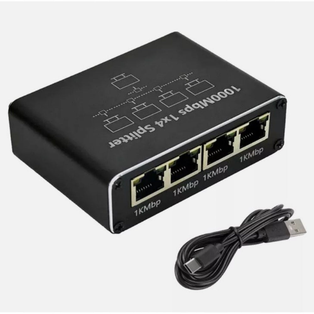 NETWORK SWITCH 4 PORTS GIGABIT ETHERNET 1000 MBPS Packaging status original