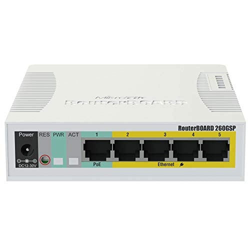 NETWORK SWITCH MANAGED MICROTIK RB260GSP 5 PORTS GIGABIT SFP POE Manufacturer no brand