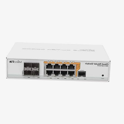 NETWORK SWITCH MIKROTIK CRS112 8P 4S IN GIGABIT 8 PORTS steel