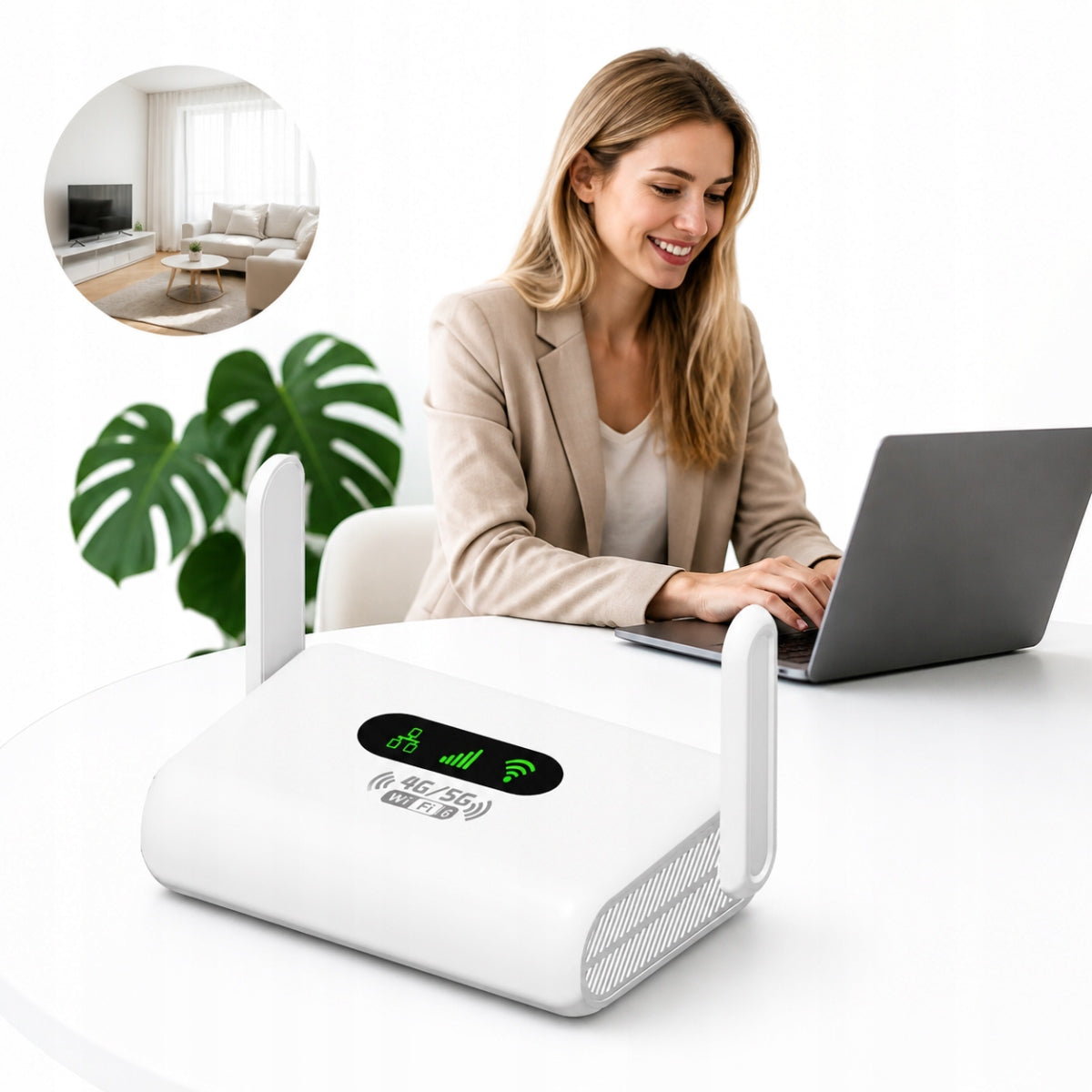 NEW 4G LTE HOME ROUTER WITH SIM CARD UP TO 300 MB/S WIFI MULTIBAND