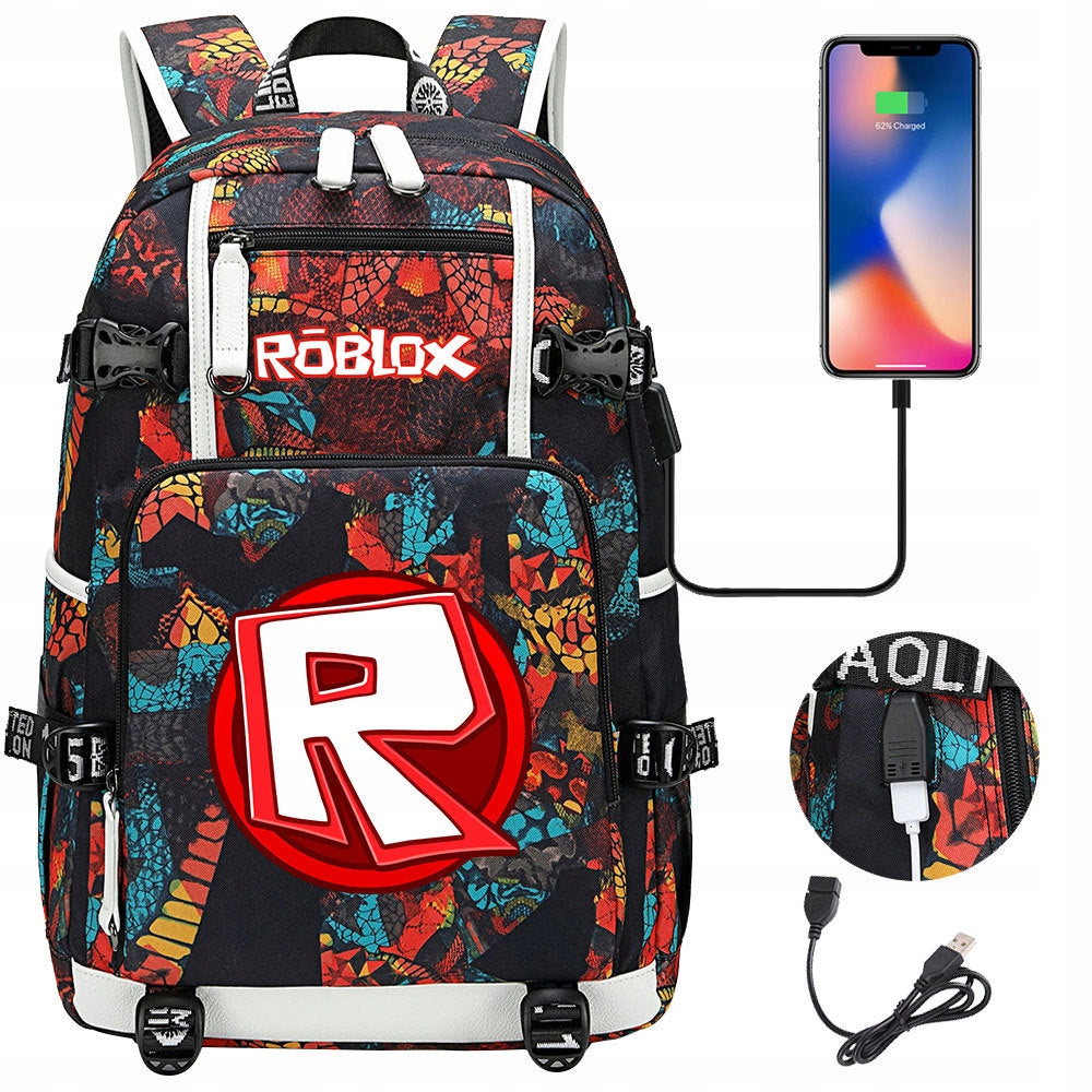 NEW A4 ROBLOX BACKPACK WATERPROOF USB DESIGNS Brand no brand