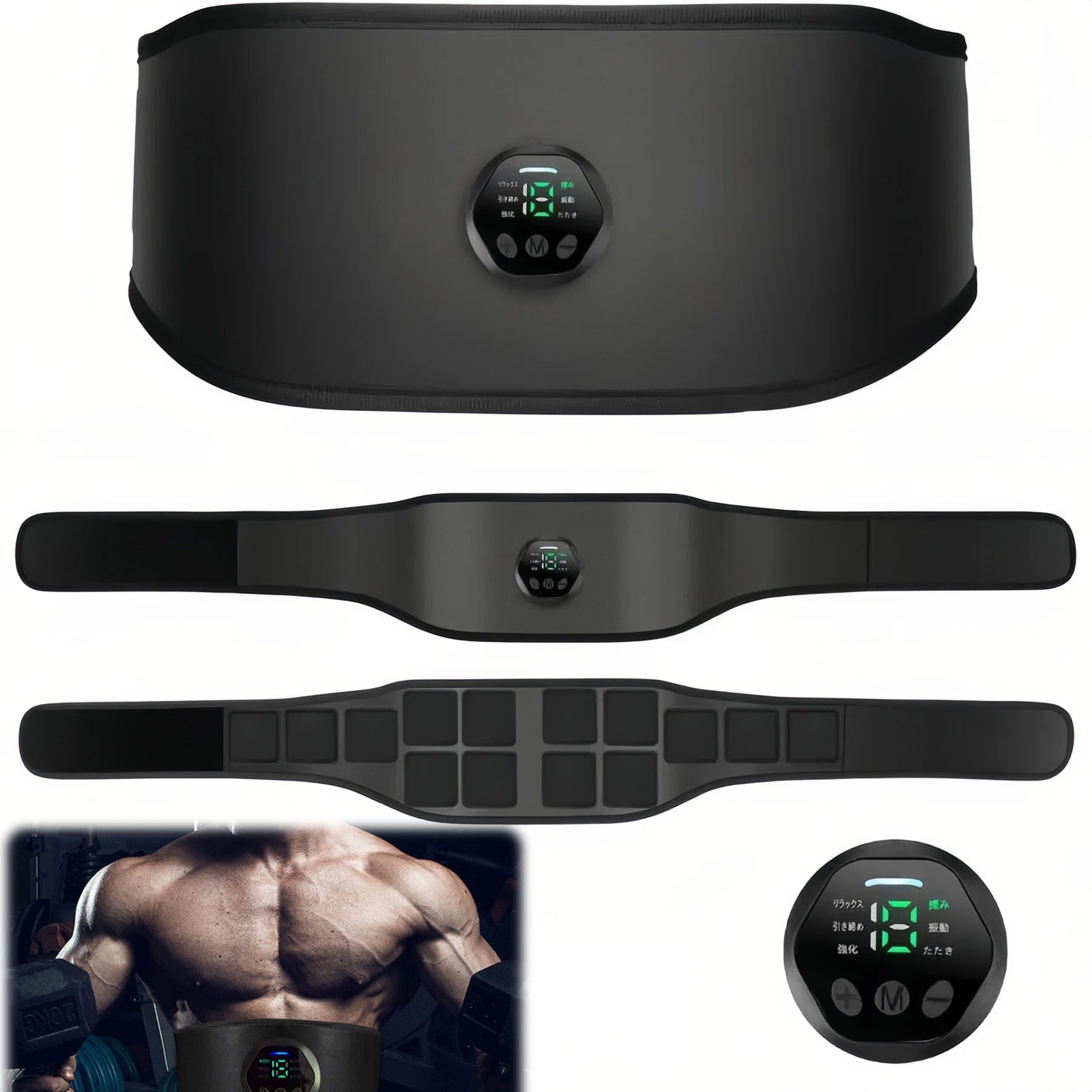 NEW ABDOMINAL MUSCLE ELECTROSTIMULATOR EMS ABS SLIMMING BELT IMPROVED