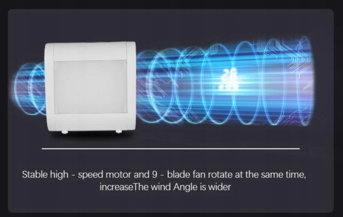 NEW AIR CONDITIONER LOSKII LW-01 POWERFUL MOTOR / QUIET / PURIFIES / HUMIDIFIES Dominant color white