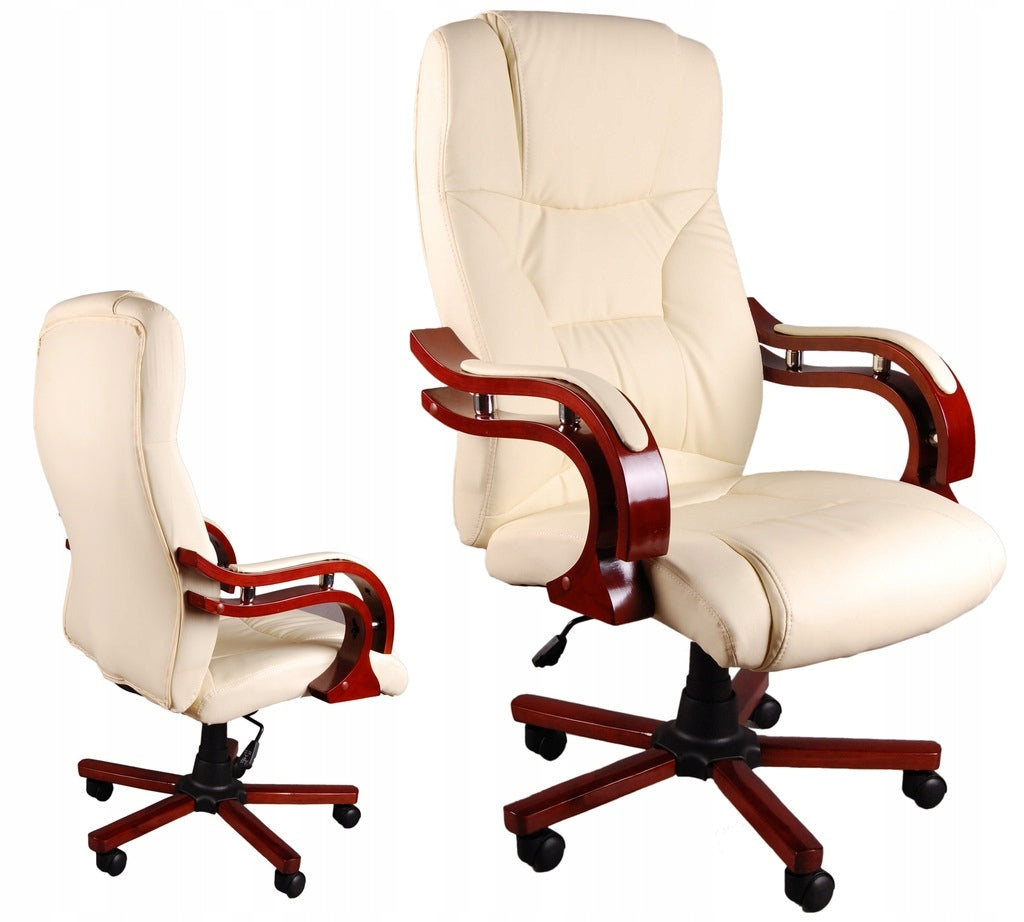 NEW ARMCHAIR OFFICE WITH WOOD BSL005 BEIGE GIOSEDIO