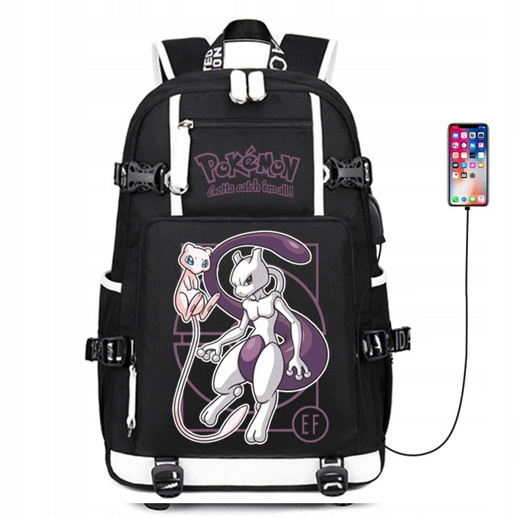 NEW BACKPACK A4 Pikachu WATERPROOF USB PATTERNS Brand no brand