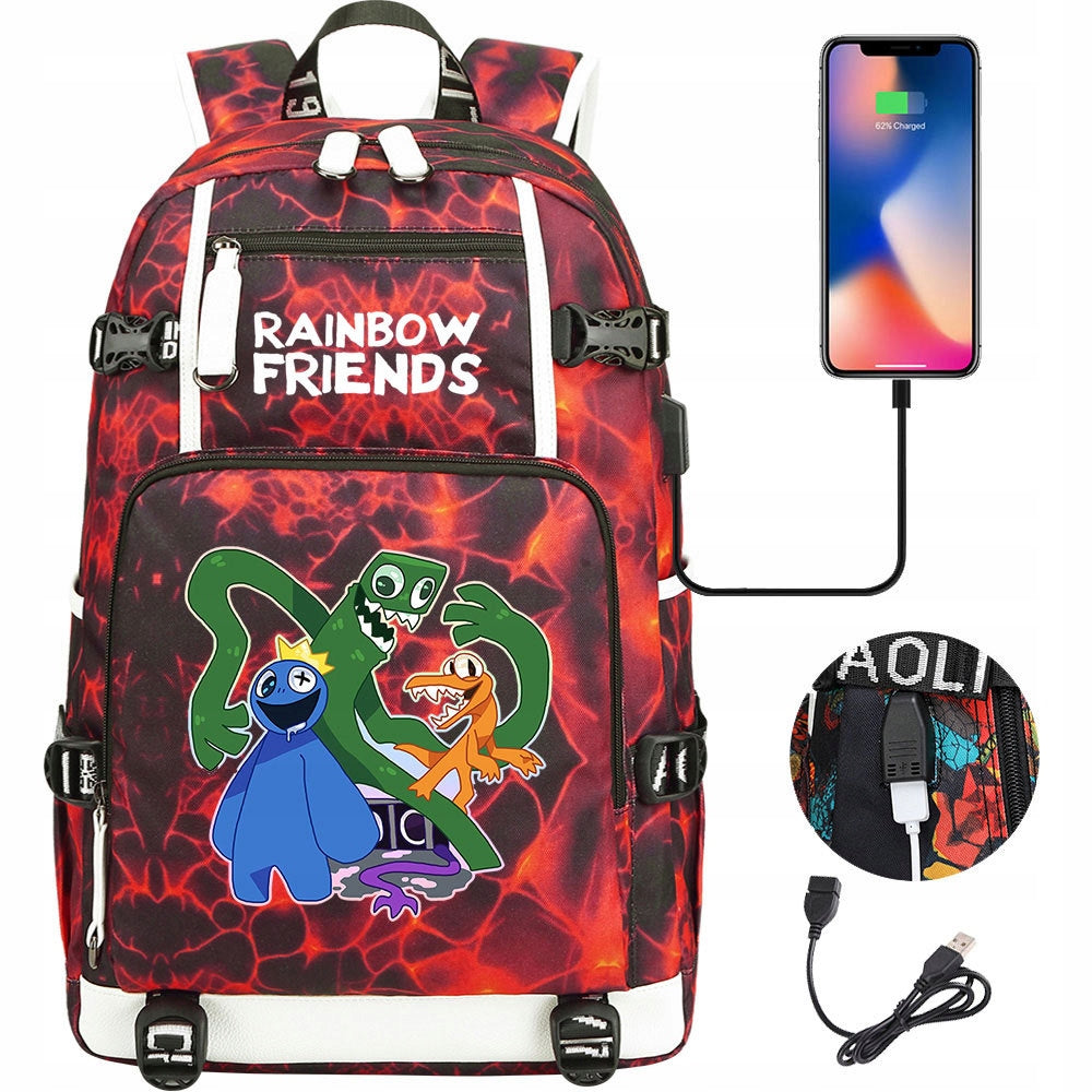 NEW BACKPACK A4 rainbow friends roblox WATERPROOF USB PATTERNS Brand no brand