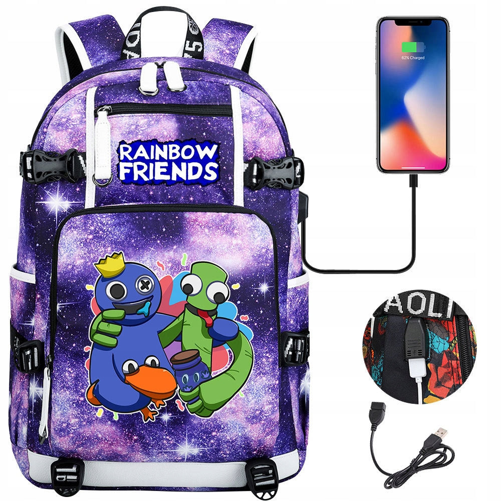 NEW BACKPACK A4 rainbow friends roblox WATERPROOF USB PATTERNS Manufacturer code CFNHTFYH