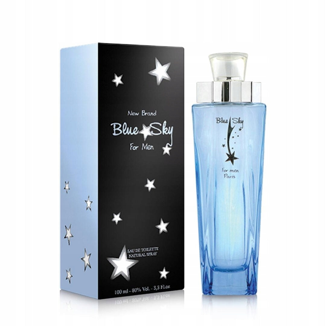NEW BRAND MEN BLUE SKY EDT 100ML FRESH MASCULINE FRAGRANCE FULL OF ENERGY LIGHTNESS