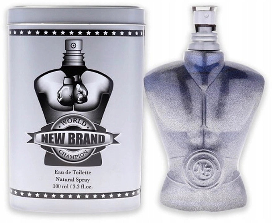 NEW BRAND MEN WORLD CHAMPION GREY EDT EAU DE TOILETTE 100ML