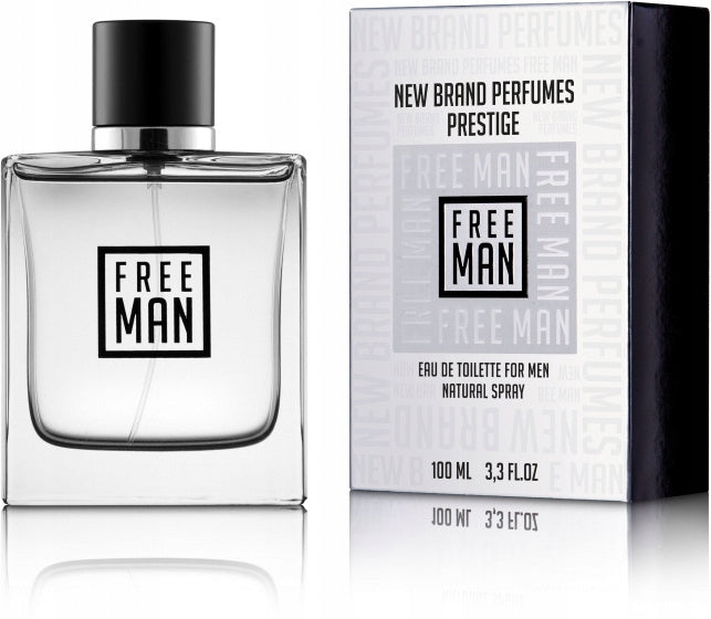 NEW BRAND PRESTIGE MEN FREE MEN EDT EAU DE TOILETTE 100ML