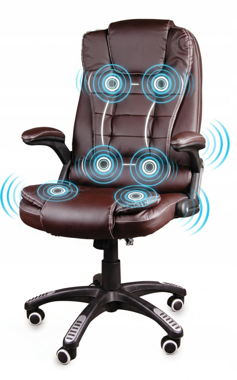 NEW BROWN OFFICE CHAIR WITH MASSAGE BSB003M Furniture height 120 cm