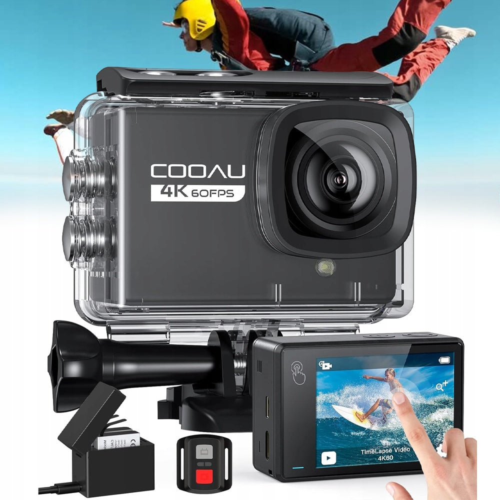 NEW CYCLING SPORTS CAMERA COOAU CU-SPC05 4K 60FPS WIFI USB UHD WITH EIS
