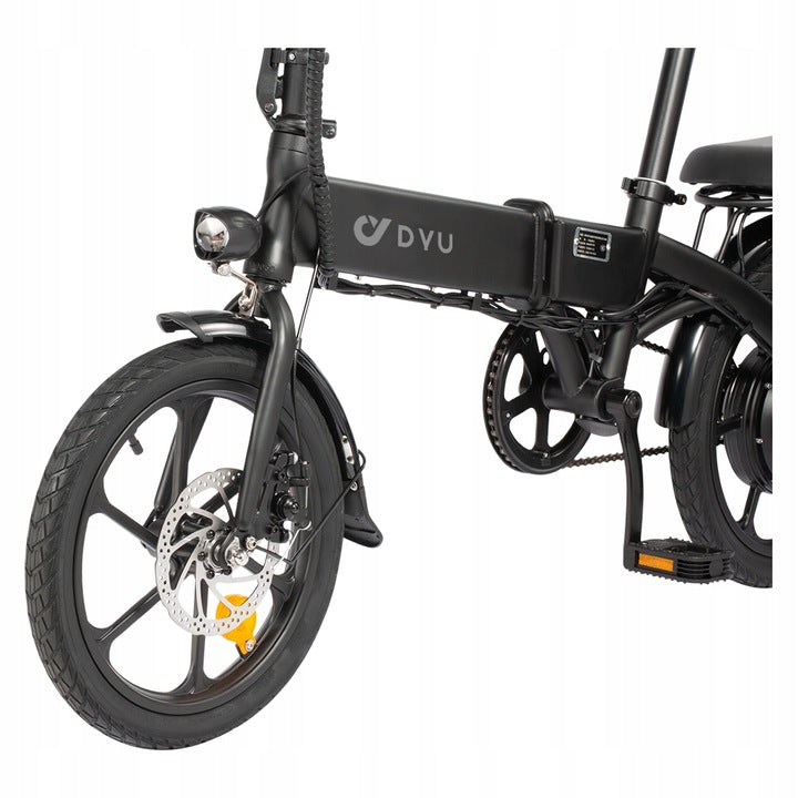 NEW DYU A1F PRO Electric Folding Bicycle 16 Inch 250W Black Model DYU-A1F Pro-Black