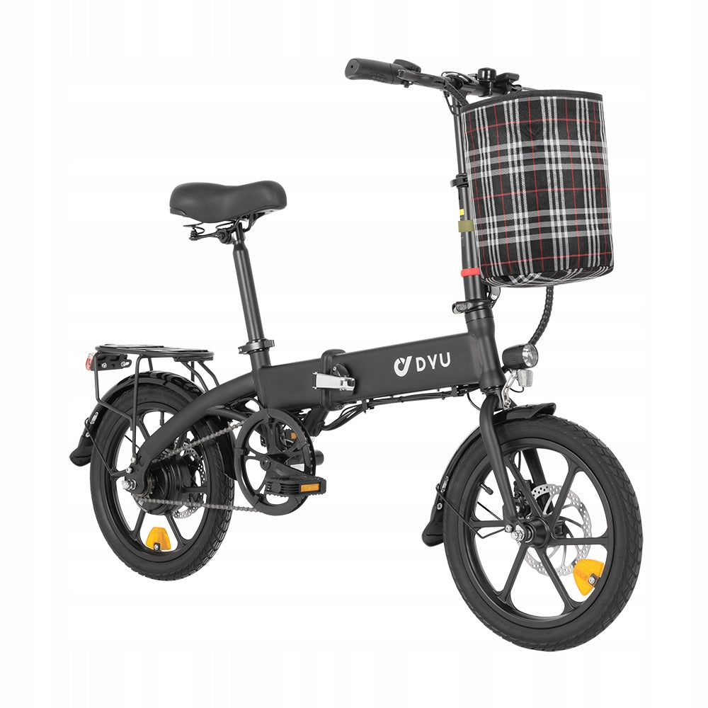NEW DYU A1F PRO Electric Folding Bicycle 16 Inch 250W Black