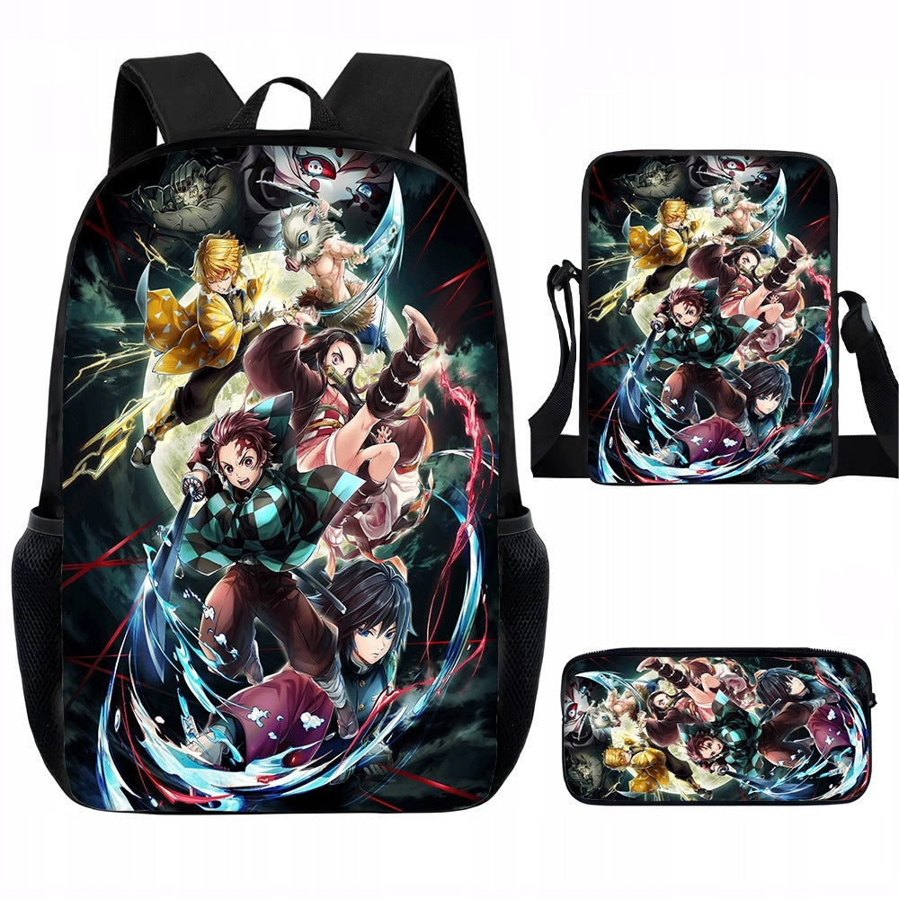 NEW Demon Slayer SCHOOL SET BACKPACK A4 PENCIL CASE BAG Manufacturer code tyi67ijftghte