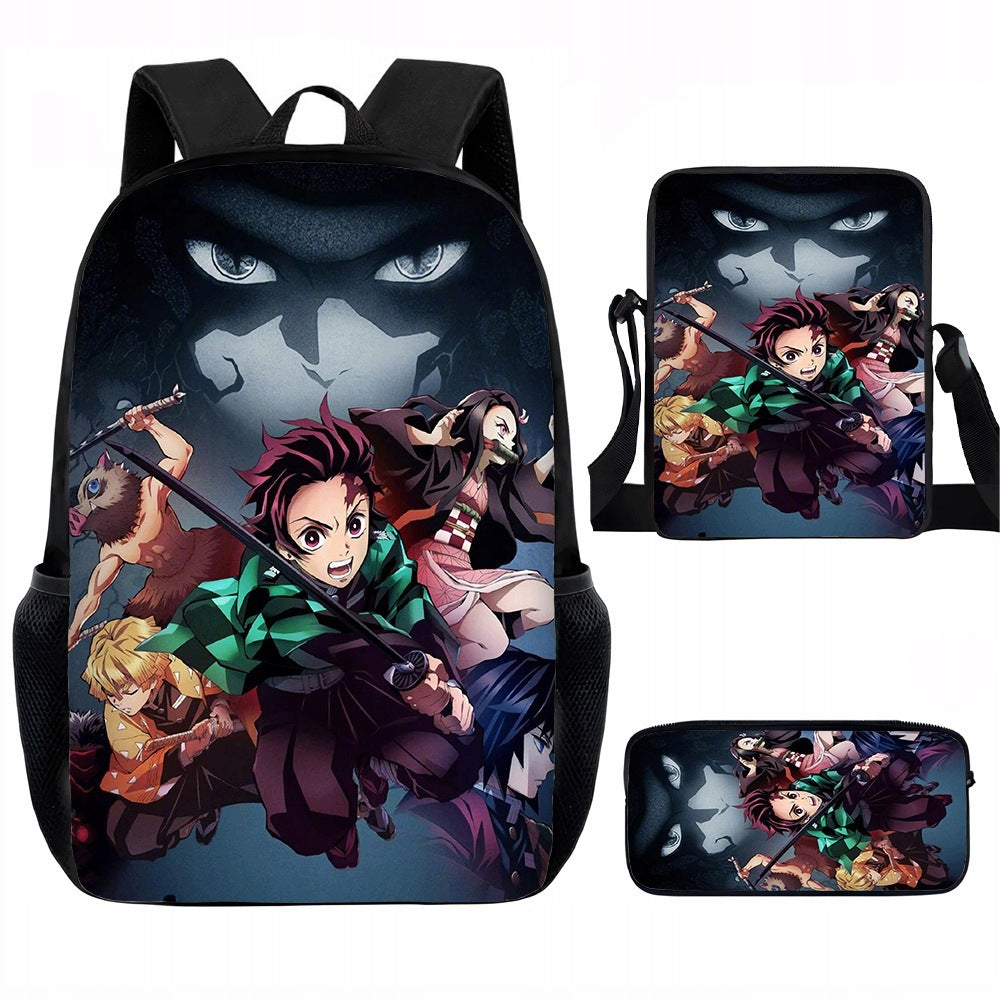 NEW Demon Slayer SCHOOL SET BACKPACK A4 PENCIL CASE BAG Packaging status original