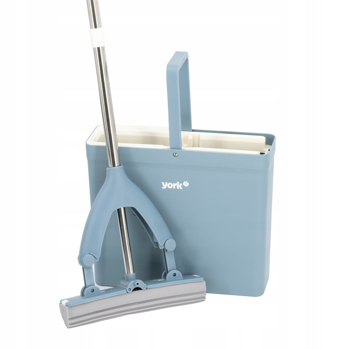 NEW EASY sponge flat mop squeezed bucket 9L stick folding tubro handy