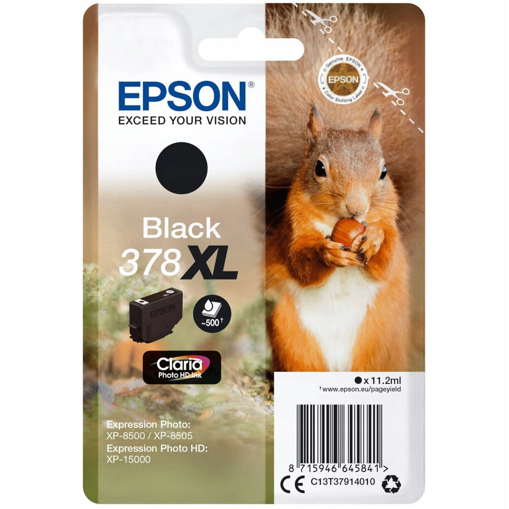 NEW Epson T3791 378XL Black XP-15000 XP-8500 XP-8505 XP-8600 Packaging status original