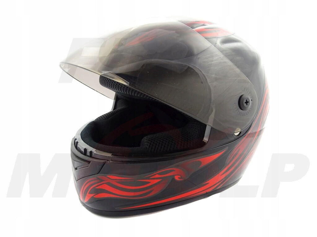 NEW INTEGRAL HELMET FULL TIGER ATTESTATION - BLACK FLAMES S - VISUAL DEFECT Manufacturer Tiger