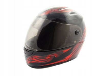 NEW INTEGRAL HELMET FULL TIGER ATTESTATION - BLACK FLAMES S - VISUAL DEFECT