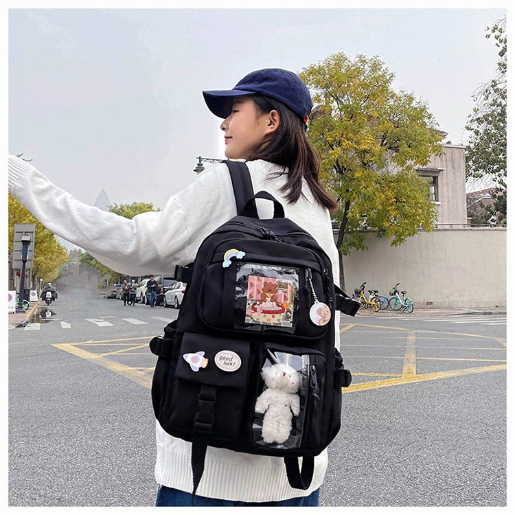 NEW Japanese School Backpack for Girls ,with 1 Bears+ 1 cow Packaging status original