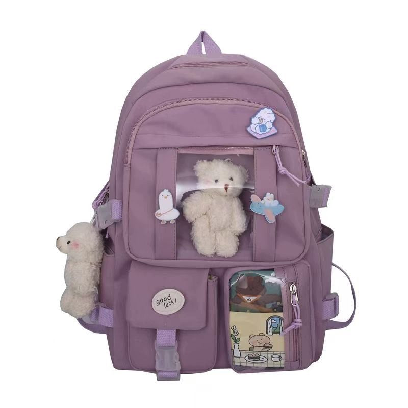NEW Japanese School Backpack for Girls ,with 2 Bears Brand no brand