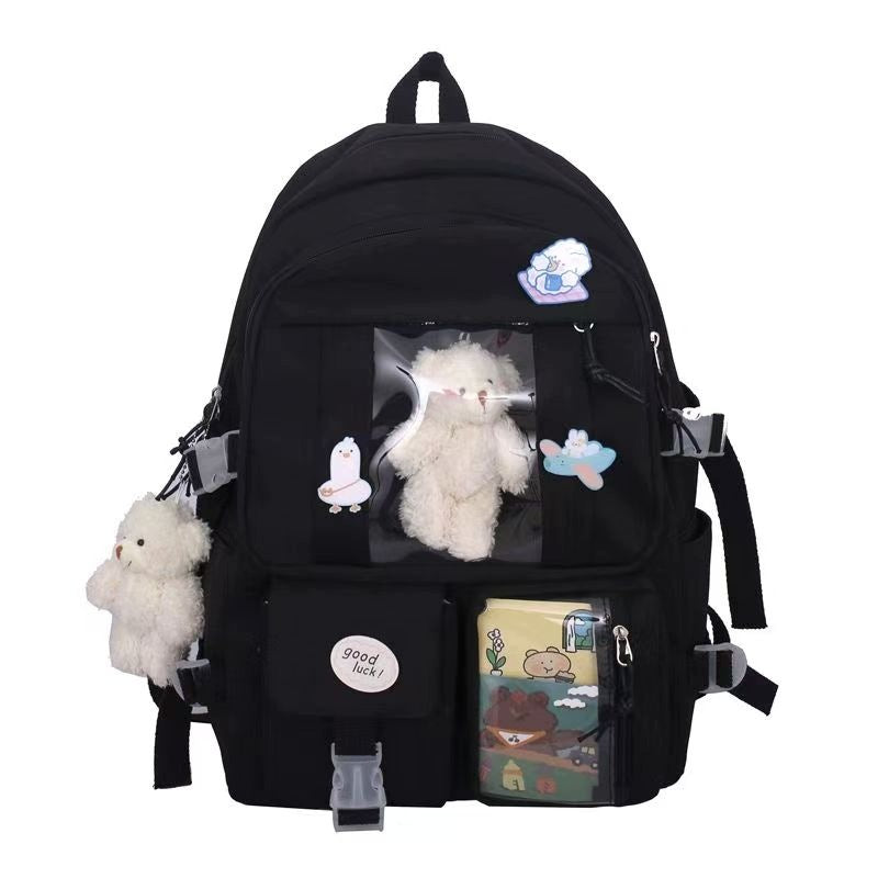 NEW Japanese School Backpack for Girls ,with 2 Bears Manufacturer code Backpack