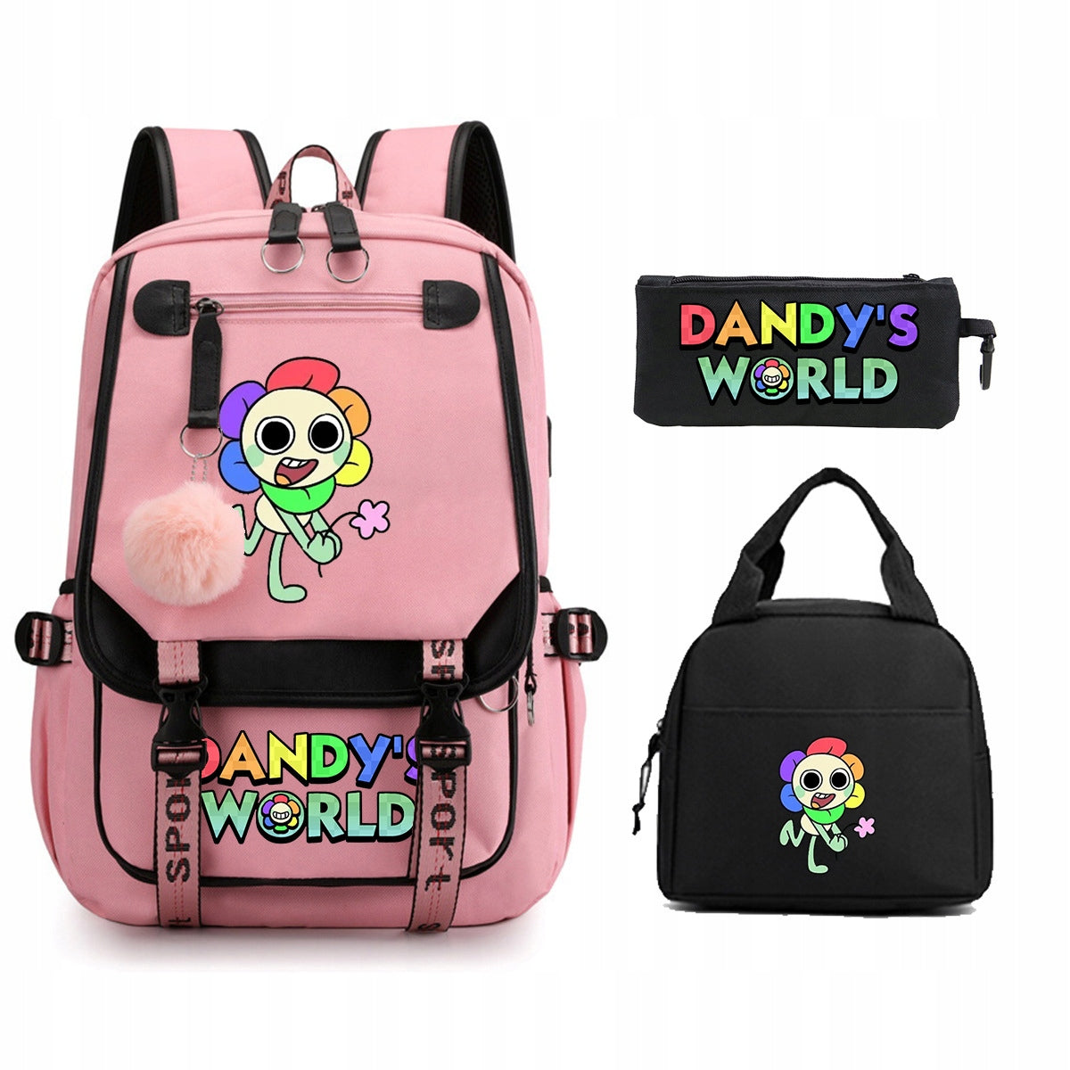 NEW KIDS SCHOOL BACKPACK Dandy's World GAME SATCHEL Pencil Case 3in1 Brand no brand