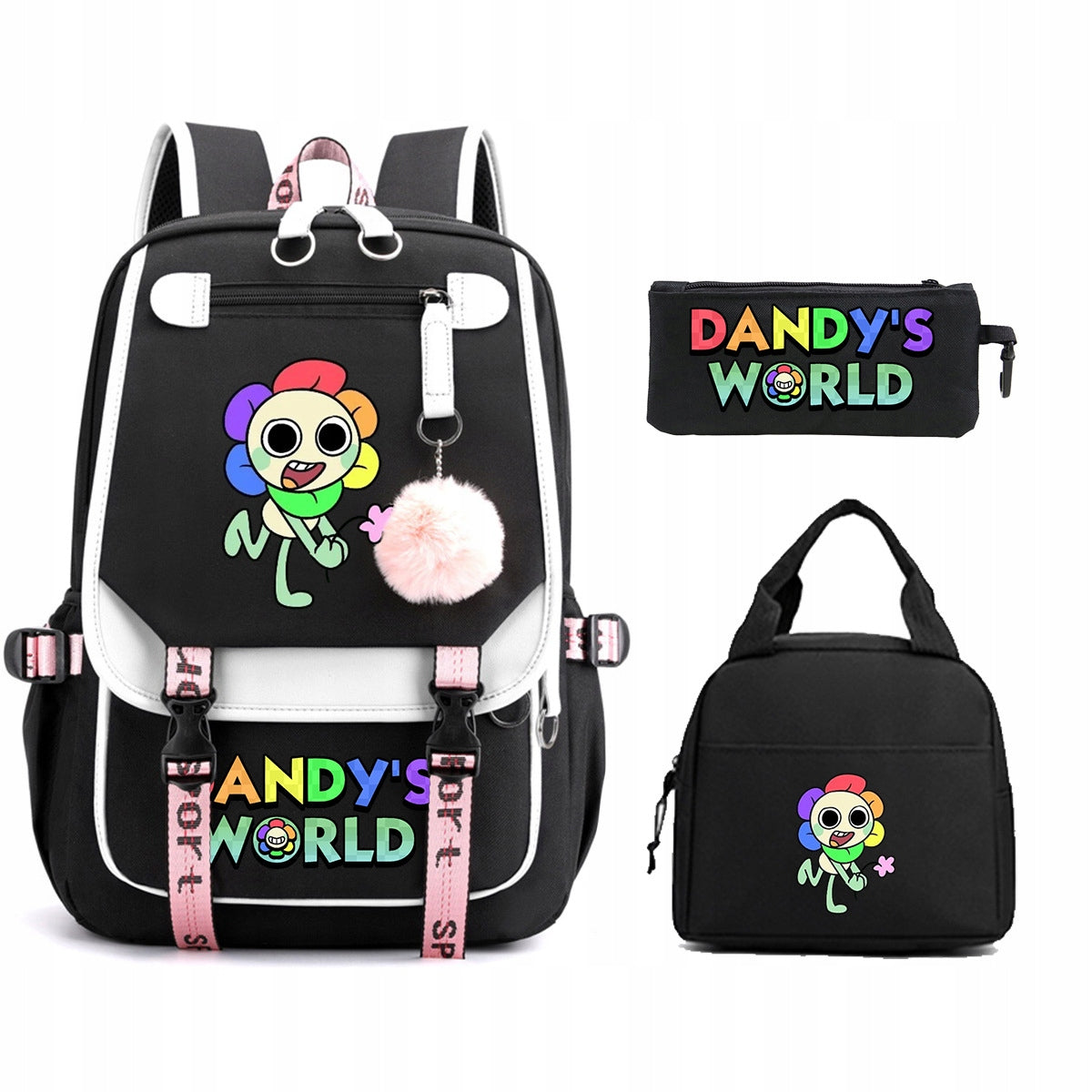 NEW KIDS SCHOOL BACKPACK Dandy's World GAME SATCHEL Pencil Case 3in1