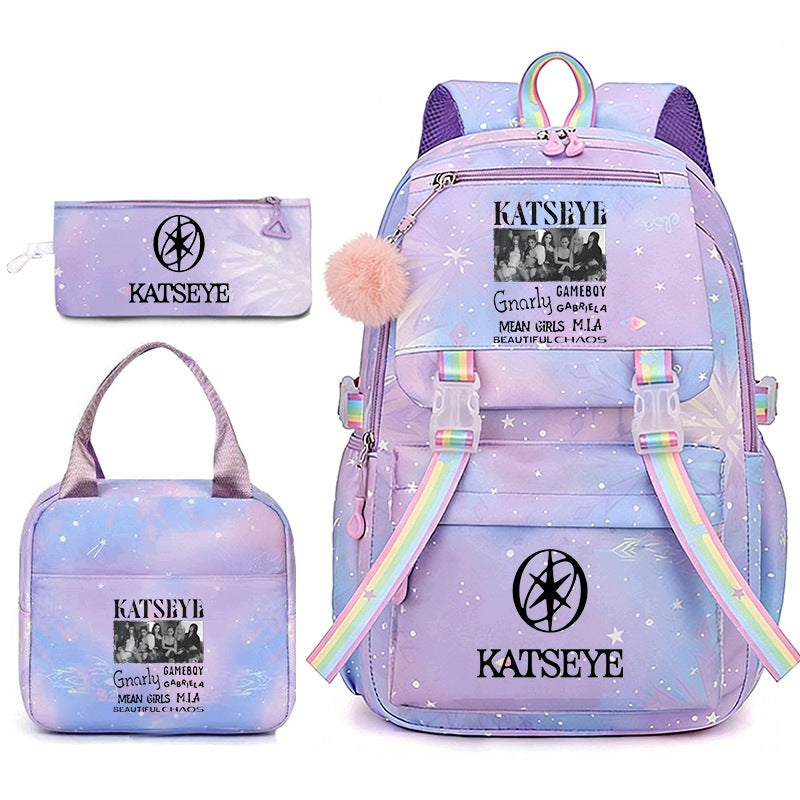 NEW KIDS SCHOOL BACKPACK KATSEYE GAME SATCHEL Pencil Case 3IN1 Brand no brand