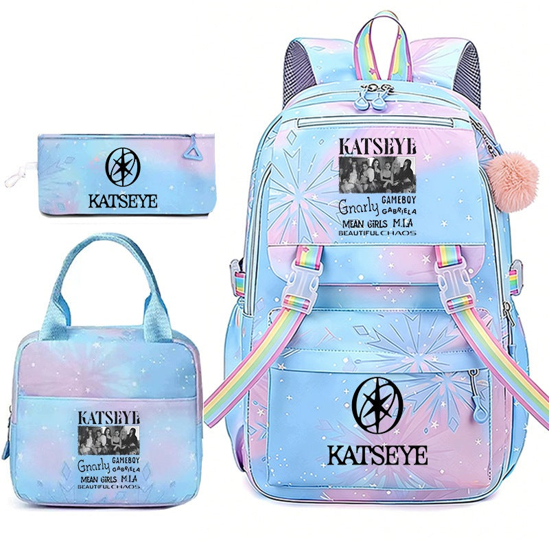 NEW KIDS SCHOOL BACKPACK KATSEYE GAME SATCHEL Pencil Case 3IN1