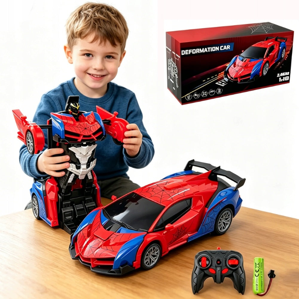 NEW LARGE CAR ROBOT SPIDER REMOTE CONTROLLED 2IN1 LIGHTS SOUNDS
