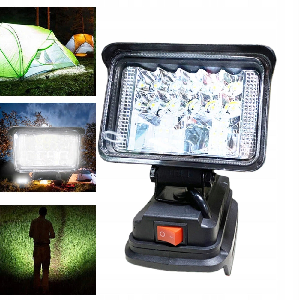 NEW MAKITA 18V halogen WORK LIGHT FLASHLIGHT+2X USB 3CALI 18LED Brand no brand