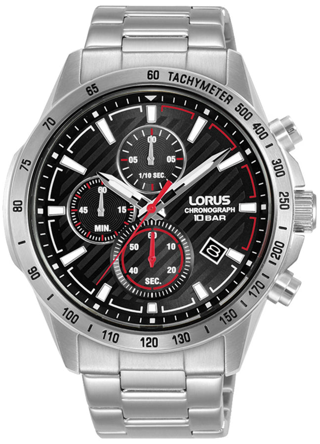 NEW MEN'S WATCH LORUS SILVER RM391HX9 + ENGRAVING
